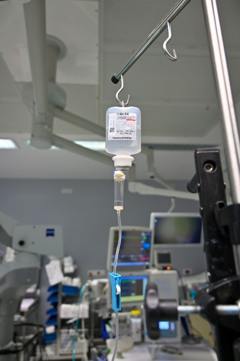 Ketamine IV drop in a hospital